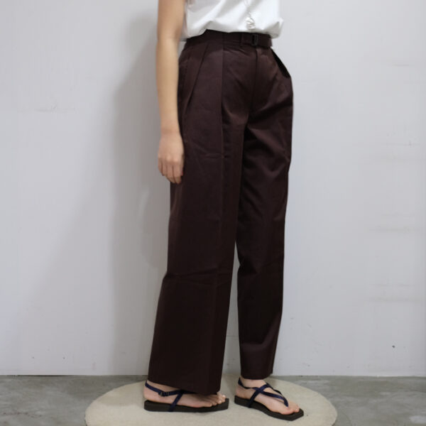 オーラリー、(auralee) WASHED FINX HERRINGBONE BELTED PANTS