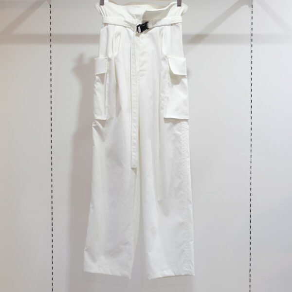 iirot｜HIGH RISE BAND PANTS WHITE｜VELISTA online store
