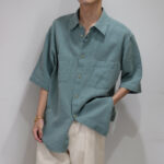 (AURALEE) WASHI DUCK CANVAS HALF SLEEVED SHIRTS