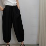 iirot｜CUPRO COTTON BALLONE PANTS BLACK｜VELISTA