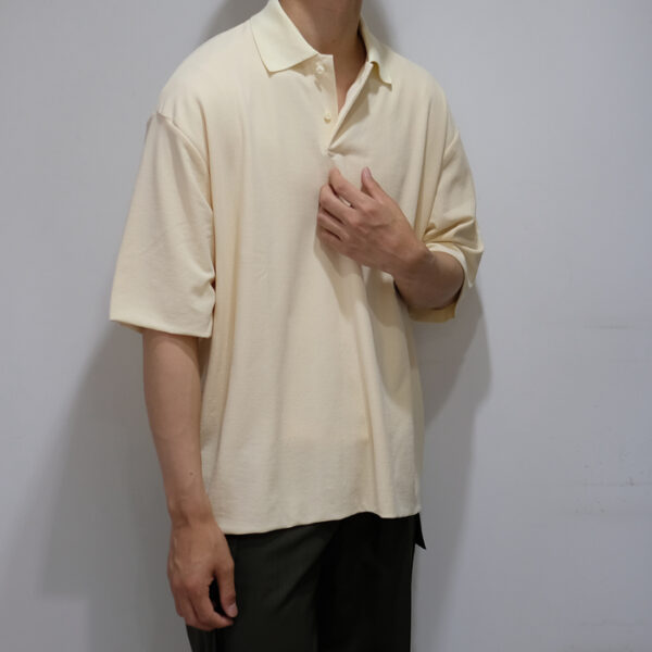 MAATEE&SONS / マーティー&サンズ | 2022SS | 強撚POLO ポロシャツ | 3 | ブラック | メンズ