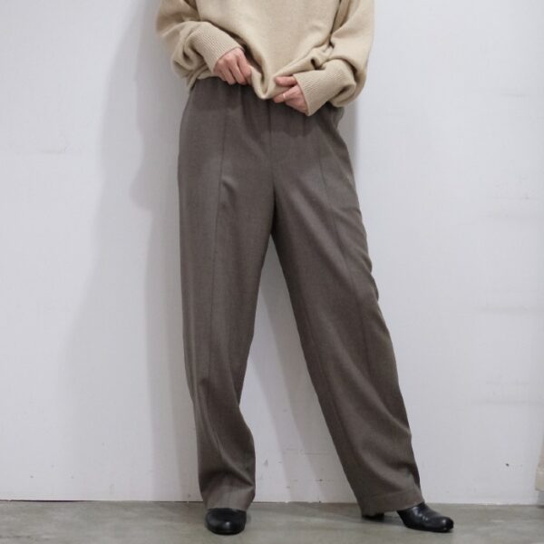 auralee) SUPER LIGHT WOOL EASY SLACKS TOP BROWN｜VELISTA online store