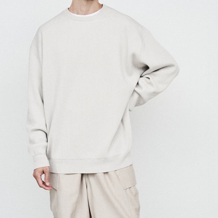 GRAPHPAPER｜HIGH DENSITY CREW NECK KNIT BONE