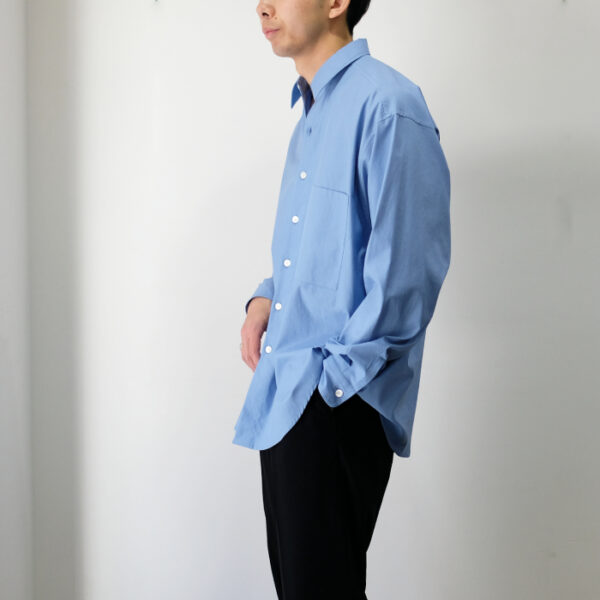 AURALEE｜*WASHED FINX TWILL BIG SHIRT BLUE｜VELISTA online store