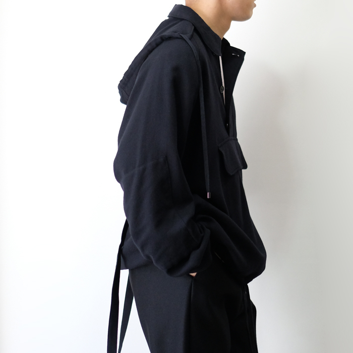 AURALEE｜AIRY WOOL VIYELLA P/O ANORAK DARK NAVY｜VELISTA online store