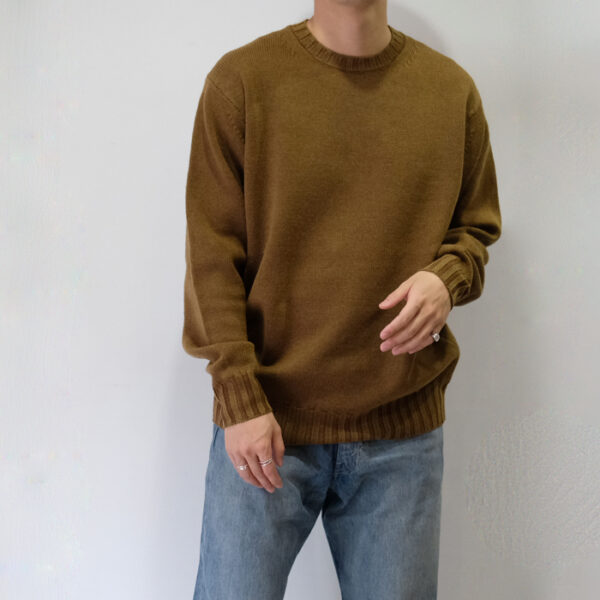 AURALEE｜WASHED FRENCH MERINO KNIT P/O BROWN｜VELISTA online store