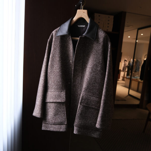 オーラリー(AURALEE) HOMESPUN TWEED ZIP BLOUSON