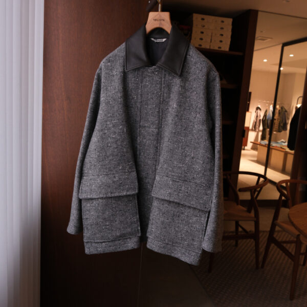 オーラリー(auralee) HOMESPUN TWEED ZIP BLOUSON