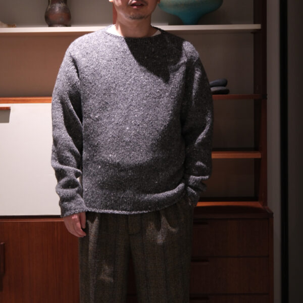 オーラリー(AURALEE) LOW-GAUGE HOMESPUN TWEED KNIT P/O