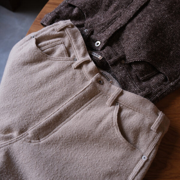 オーラリー(AURALEE) HOMESPUN TWEED PAINTER PANTS