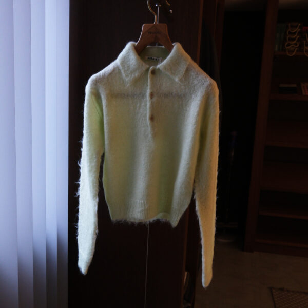 オーラリー(auralee) *BRUSHED SUPER KID MOHAIR KNIT POLO