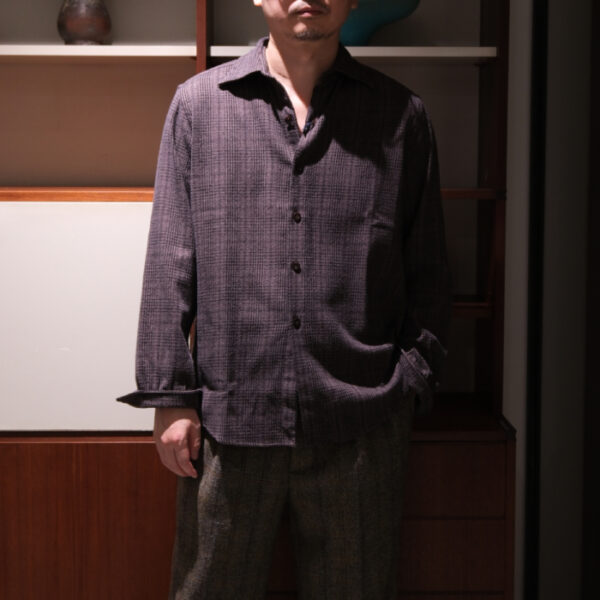 アケヨス オホス ヴェルデス(AQUELLOS OJOS VERDES) WINDSOR WIDE COLLAR SHIRT-Mist Glen