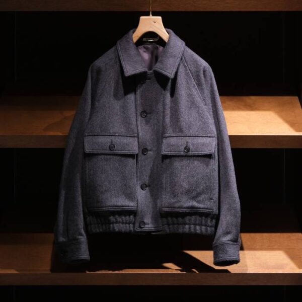 オーラリー(AURALEE) HAIRY WOOL MOHAIR CHAMBRAY BLOUSON