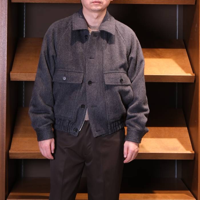 オーラリー(AURALEE) HAIRY WOOL MOHAIR CHAMBRAY BLOUSON