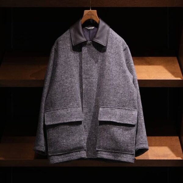 オーラリー(auralee) HOMESPUN TWEED ZIP BLOUSON