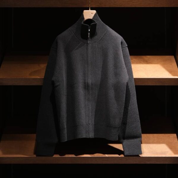オーラリー(AURALEE) SUPER FINE WOOL RIB KNIT ZIP CARDIGAN