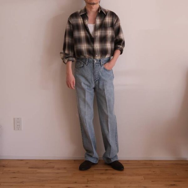 オーラリー(AURALEE) *FADED HEAVY DENIM CENTER-PLEATED PANTS