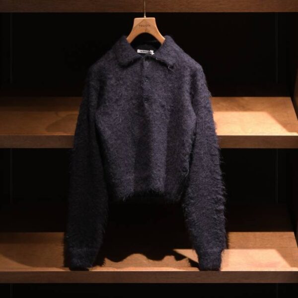 オーラリー(auralee) *BRUSHED SUPER KID MOHAIR KNIT POLO