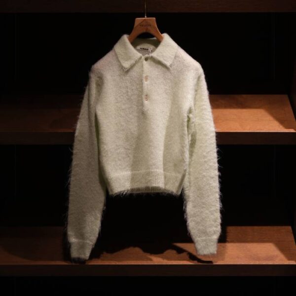 オーラリー(auralee) *BRUSHED SUPER KID MOHAIR KNIT POLO