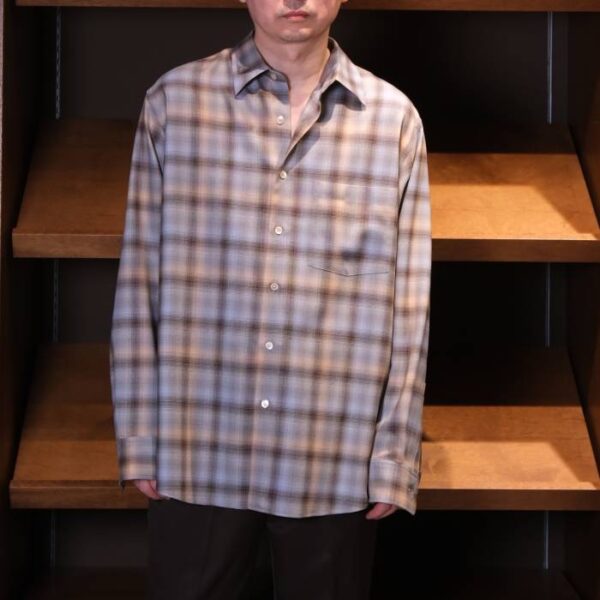 オーラリー(AURALEE) SUPER LIGHT WOOL CHECK SHIRT
