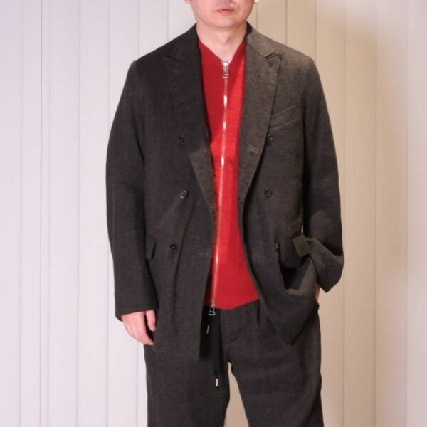 マーティーアンドサンズ(MAATEE&SONS) ダブル GATHER JK "LINENCASH SOFT TWEEDHERINGBONE"