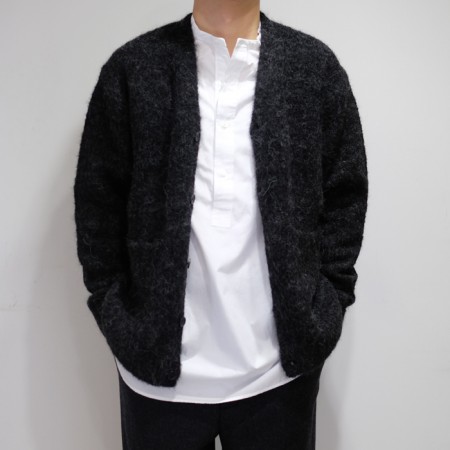 オーラリー、(AURALEE) ALPACA WOOL SUPER LIGHT KNIT BIG CARDIGAN