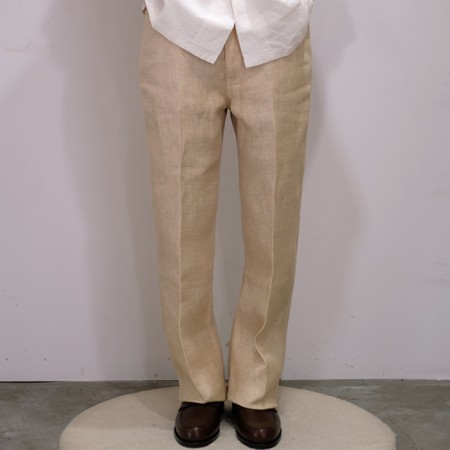 AURALEE LINEN COTTON DOUBLE FACE PANTS - スラックス