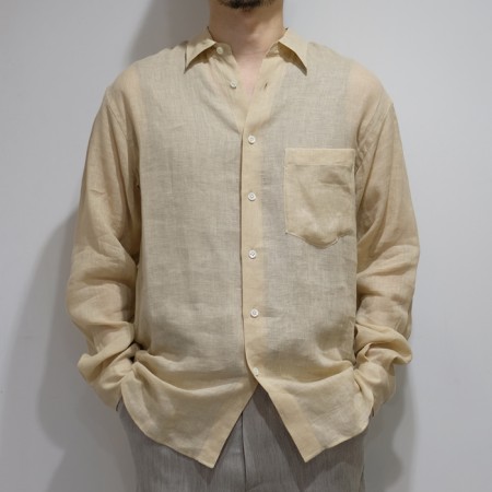 AURALEEオーラリーSEE-THROUGH LINEN SHIRTS-