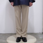 (AURALEE) HARD TWIST WOOL DOBBY SLIT SLACKS