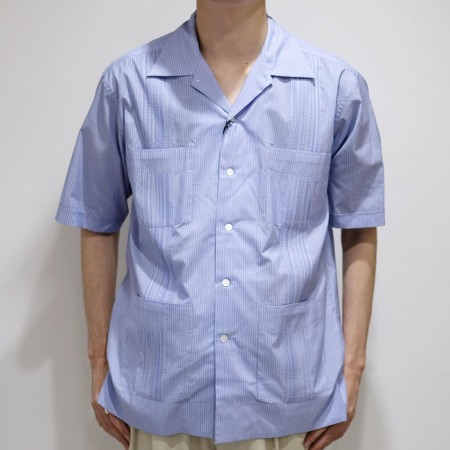 オーラリー、(AURALEE) FINX SILK STRIPE CUBA SHIRTS、トップス