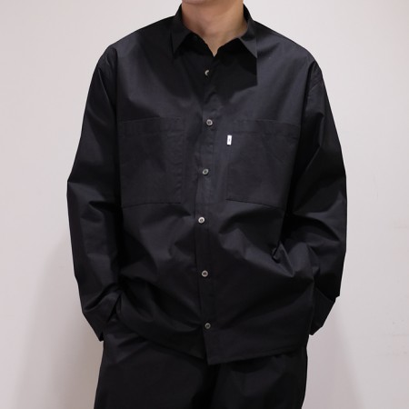 グラフペーパー、(GRAPHPAPER) STRETCH TYPEWRITER L/S BOX SHIRT