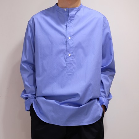 9600円 に人気 Graphpaper グラフペーパーバンドカラープルオーバー シャツ紺色サイズ2 シャツ