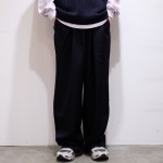 グラフペーパー、(GRAPHPAPER) SELVAGE WOOL WIDE CHEF PANTS