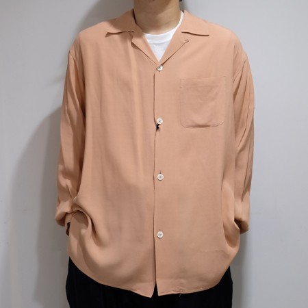 MAATEE & SONS) OPEN COLLAR SHIRTS SALMON PINK｜VELISTA online store