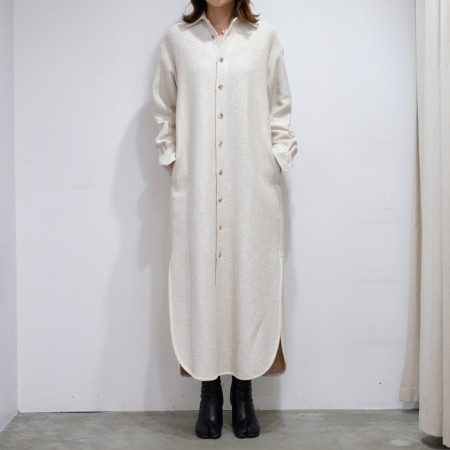 最終 auralee wool cotton heavy mesh ワンピース-