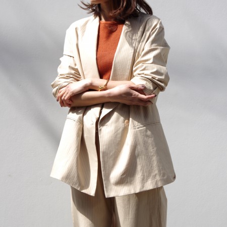 オーラリー、(auralee) WASHED FINX TWILL SHAWL COLLAR JACKET 