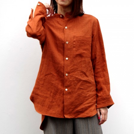 オーラリー、(auralee) LINEN GABARDINE BAND COLLAR SHIRTS、トップス