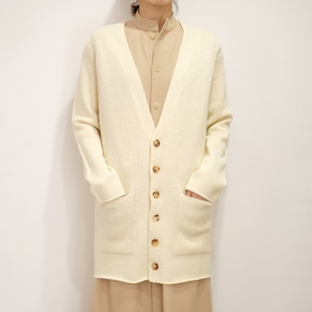 オーラリー、(auralee) HARD TWIST MERINO KNIT LONG CARDIGAN