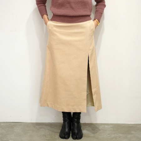 オーラリー、(auralee) WASHED CORDUROY SLIT SKIRT、スカート、skirt