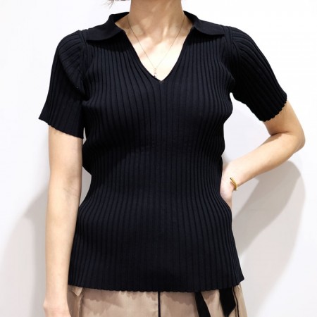 オーラリー、(auralee) WIDE RIB KNIT SKIPPER POLO、トップス シャツ